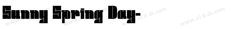 Sunny Spring Day字体转换